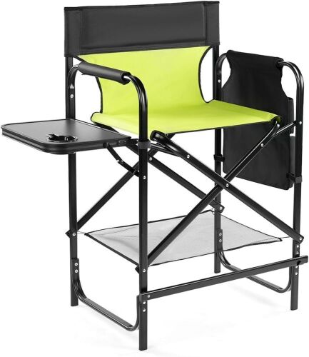 26" Tall Directors Chair Height Seat Folding with Side Table