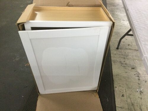 Hampton Bay Westfield Feather White Assembled Wall Kitchen Cabinet (24 in. W x 12 in. D x 30 in. H)