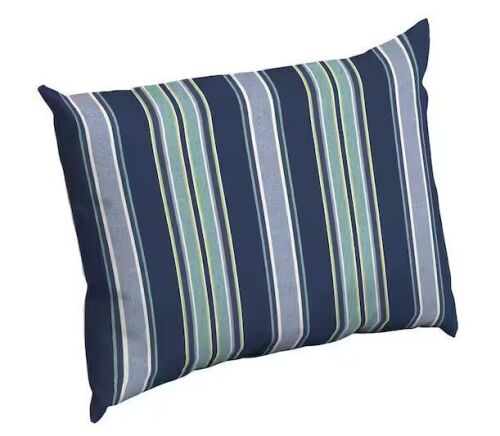 Lot of (6) ARDEN Sapphire Blue Aurora Stripe Rectangle Outdoor Throw Pillow