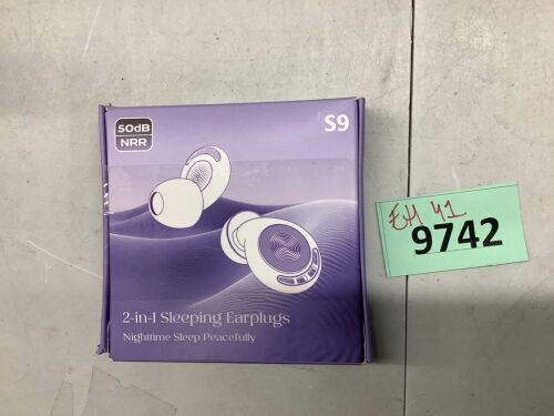S9 2-in-1 Ear Plug Pack Black 7 Eartips XS-S-M-L Sleeping Noise Reduction