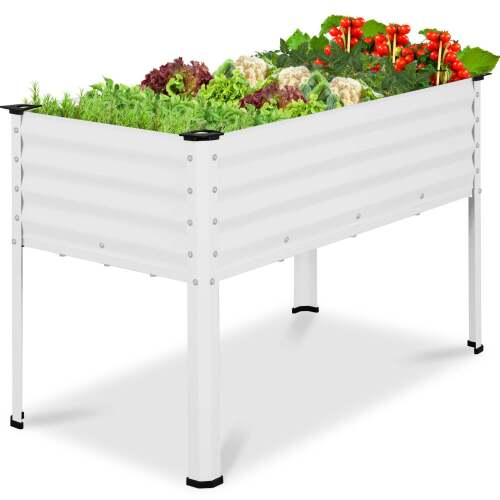 Elevated Galvanized Metal Garden Bed w/ Corner Protectors - 48x24x30in