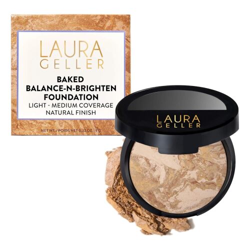 LAURA GELLER NEW YORK Award-Winning Baked Balance-n-Brighten Color Correcting Powder Foundation - Medium