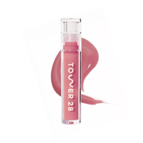 Tower 28 ShineOn Lip Gloss Jelly - Hydrating Tinted Lip Balm + Milky Gloss for Sensitive Lips - Non-Sticky + High-Shine Jelly Formula with Nourishing Oil Blend - Pistachio