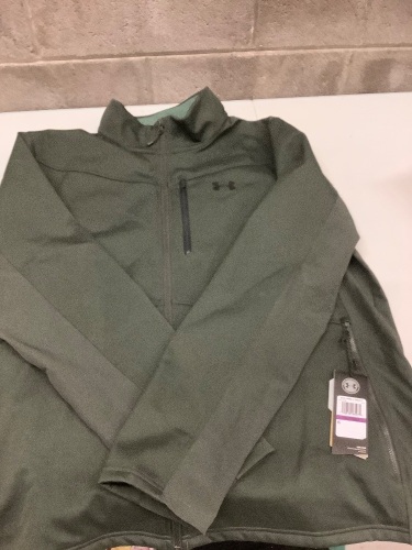 Under Armour Men's ColdGear Infrared Shield Full-Zip Jacket - XXL Green - Lot 80