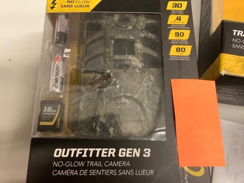 Lot of (2) Outfitter Gen 3 30 MP Black IR Game Camera - 1 does not include SD Cards - Lot 89