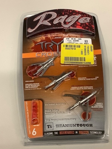 Rage Trypan Crossbow 2 blade 100 grain broadhead - Lot 91