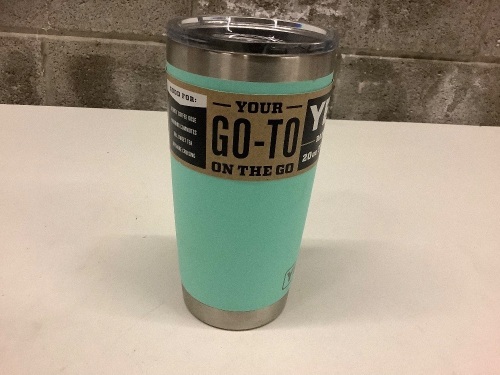 Yeti Ramber 20 oz. Tumbler - Seafoam - Lid missing part - Lot 129