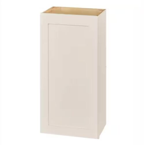 Hampton Bay Avondale 18 in. W x 12 in. D x 36 in. H Ready to Assemble Plywood Shaker Wall Kitchen Cabinet in Antique White