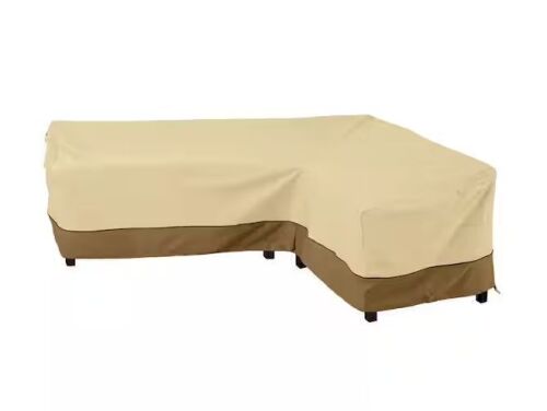 Classic Accessories Veranda 106 In. (left side) 85 In. (right side) L x 34 In. W x 31 In. H Right Facing L-Shape Sectional Lounge Set Cover