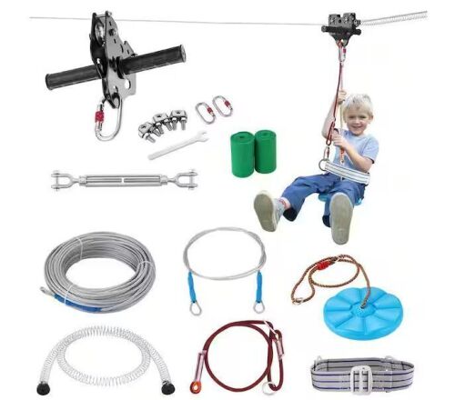 VEVOR Zipline Kit for Kids and Adult 160 ft. Zip Line Kits Up to 500 lbs.