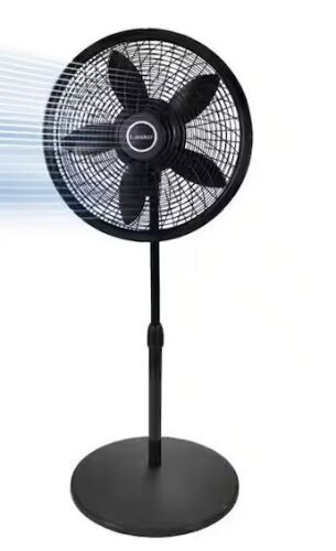 Lasko Cyclone 18 in. 3 Speed Oscillating Pedestal Fan for Home in Black with Adjustable Height, Tilt Back Head, Easy Assembly