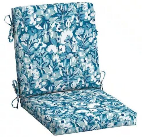 Lot of (2) ARDEN 20 in. x 20 in. Outdoor High Back Dining Chair Cushion, Vita Floral