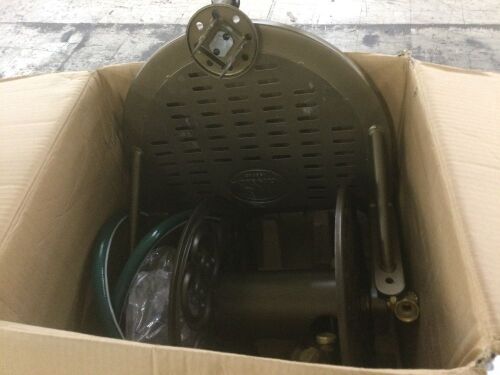 LIBERTY GARDEN 125 ft. Bronze Steel Rotating Wall Mounted Garden Hose Reel
