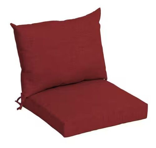ARDEN 21 in. x 21 in. Ruby Red Leala Outdoor Dining Chair Cushion