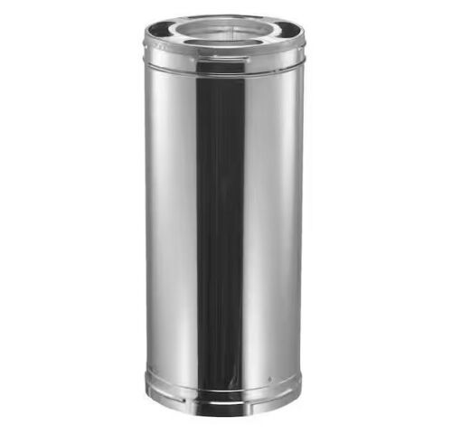 DuraVent DuraPlus All-Fuel Chimney 6in. X 12in. Diameter Chimney Pipe, Stainless Steel