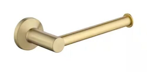 Glacier Bay Dorind Wall-Mount Toilet Paper Holder Single Post in Brushed Gold