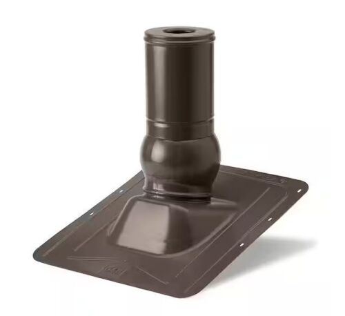 Master Flow 4 in. 26-Gauge Pivot Pipe Boot Flashing Galvanized in WeatheredWood, 3 Pack