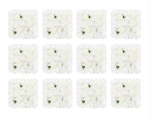 Artificial Flower Wall Panels, 15" x 15", 12 pc