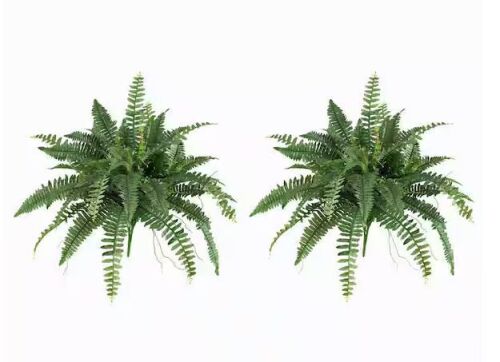 Nearly Natural 40 in. Artificial Boston Fern (Set of 2)