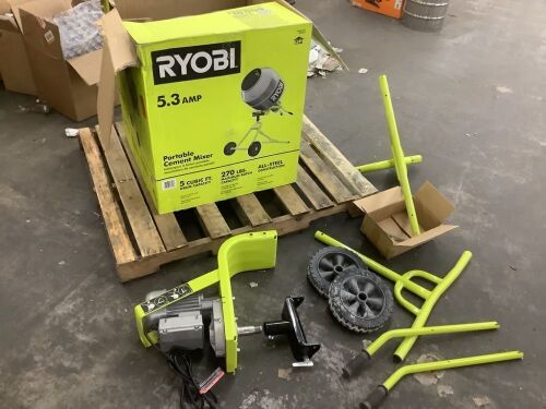 RYOBI 5.0 cu. ft. Portable Corded Concrete Mixer with 270 lb. Capacity