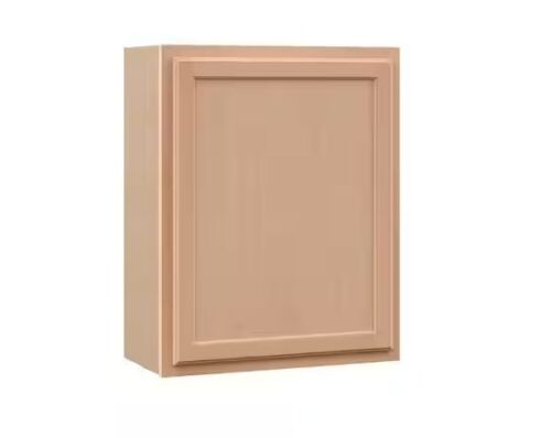 Hampton Bay Recessed Panel 24 in. W x 12 in. D x 36 in. H Assembled Wall Kitchen Cabinet in Unfinished