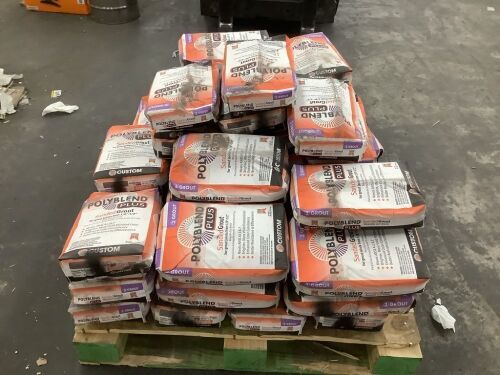 Pallet of (50) Grout Customs Polyblend Plus Sanded Grout, 25LB