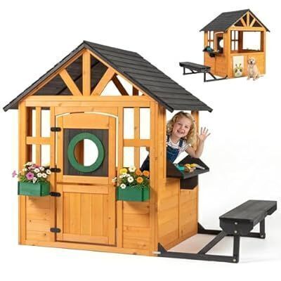 Kids Wooden Outdoor Playhouse