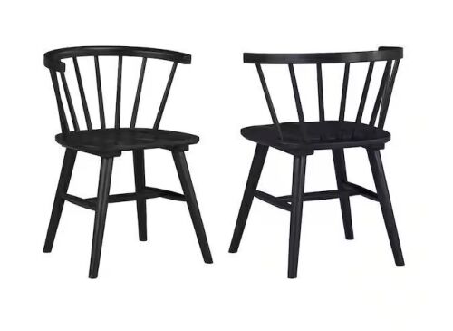 Steve Silver Willow Black Wood Side Chair (Set-2)