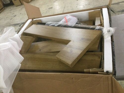 47 inch Round Wood Dining Table - Loose Hardware