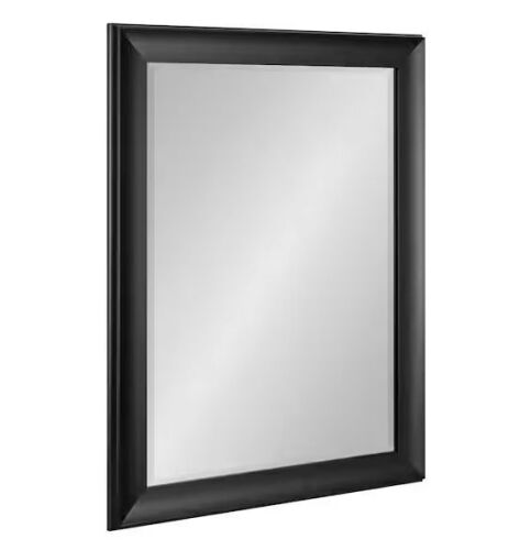 Kate and Laurel Scoop 21.75 in. W x 27.75 in. H Black Rectangle Traditional Framed Decorative Wall Mirror