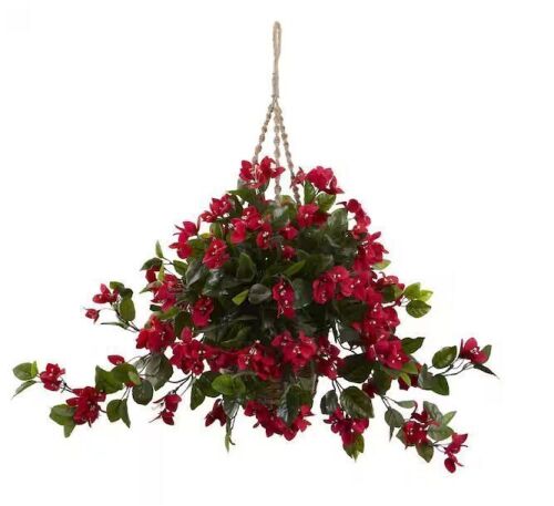 Nearly Natural Artificial Bougainvillea Hanging Basket