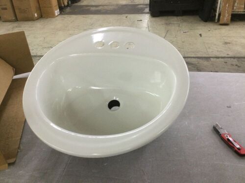 Bootz Industries Laurel Round Drop-In Bathroom Sink in White
