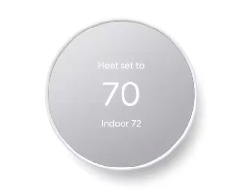 Google Nest Thermostat - Smart Programmable Wi-Fi Thermostat - Snow