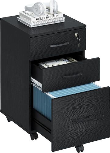 3 Drawers Wooden Locking File Cabinet