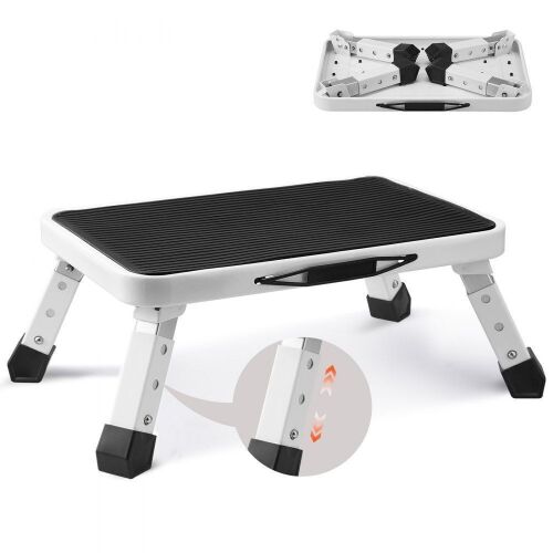 VEVOR Collapsible Step Stool 1-Step 330lbs Capacity, 3 Adjustable Height