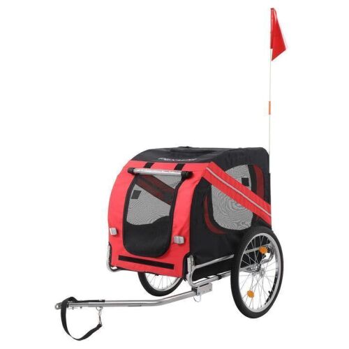 PEXMOR Folding Dog Bike Trailer Pet Carrier with Universal Hitch 20" Wheel