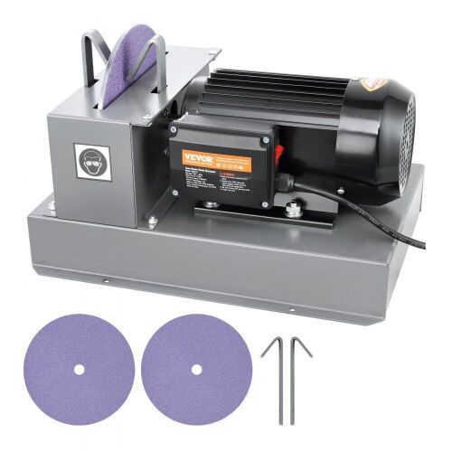 VEVOR 1HP 750W Lawnmower Blade Grinder with 9-inch Ceramic Grinding Wheel, Powerful Bench Mower Sharpening Machine for High/Low Lift Blades, Gator Blades, Flat Blades