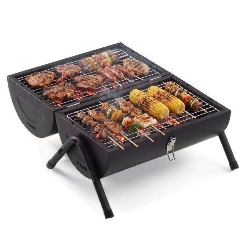 16.53 in. Portable Double-Sided Charcoal Grill