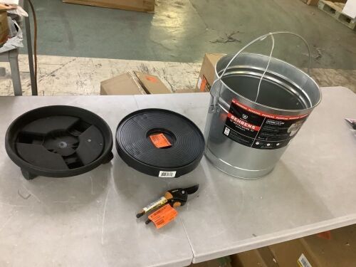 Plant Trolleys, Pruning Shears & Galvanized Bucket