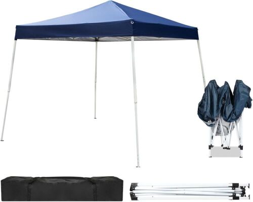 7.8x7.8' Pop Up Canopy Tent, Blue