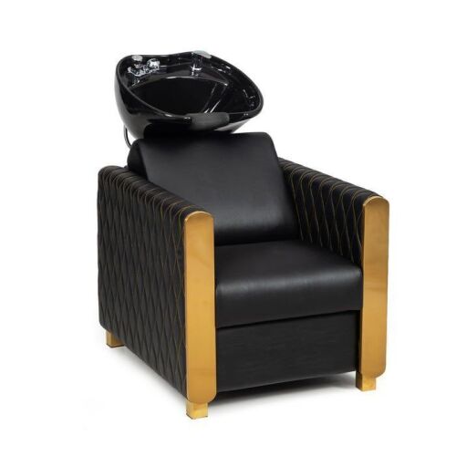 OmySalon Salon Shampoo Backwash Chair with Tilting Porcelain Bowl - Light Damage