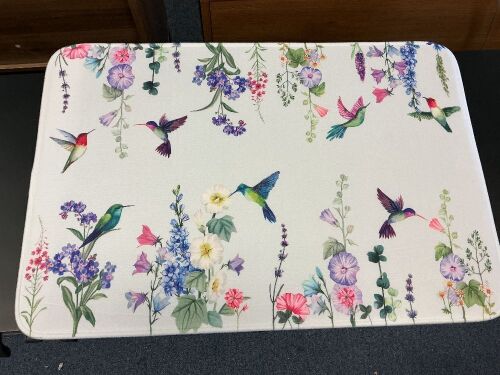 Bath Mats, Floral, 30.5x20, Set of 2