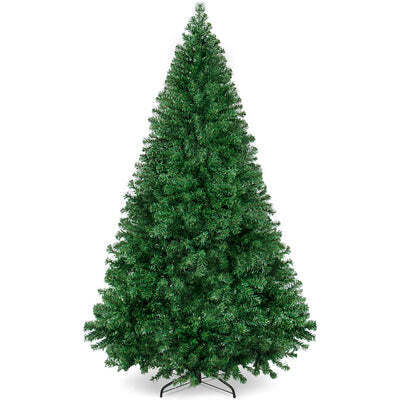 Artificial Green Christmas Tree, Unlit Pine Design w/Easy Assembly
