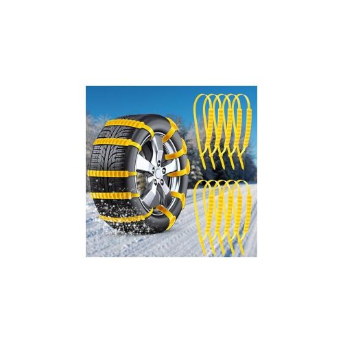 Tallew Snow Tire Chains Nylon Snow Straps For Car Tires 1.26" Width Emergency Anti Skid Car Tire Chains Universal Anti Skid Tires Chain For Truck Winter, Tyre 175 To 295 Mm0.6 X 37 Inches,36 Pcs