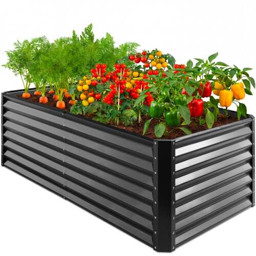 Outdoor Metal Raised Garden Bed for Vegetables, Flowers, Herbs - 6x3x2ft
