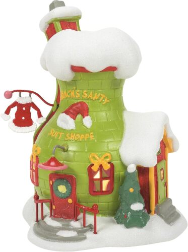 Department 56 Dr. Seuss the Grinch Village Santy Suit Shoppe Lit Building, 8 Inch, Multicolor