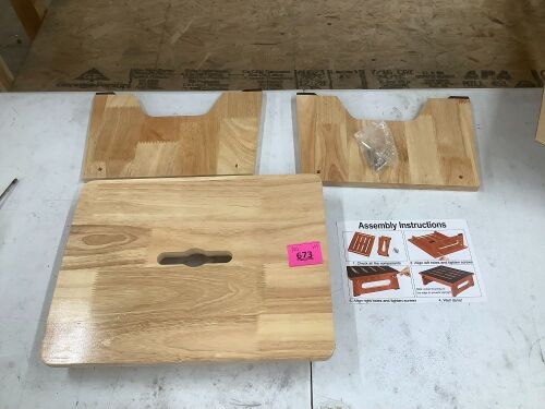 Wooden Step Stool, 6.5'' One Step Stool for Adults, Wooden Beside Step Support with 550 Lbs Load Capacity,Heavy Duty/Portable/Nonslip/Durable Construction Safe Step Platform for Bedroom/Kitchen