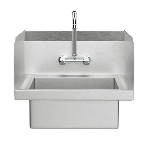 ROVSUN 17" x 15" Wall Mount Stainless Steel Hand Wash Sink with Side Splash