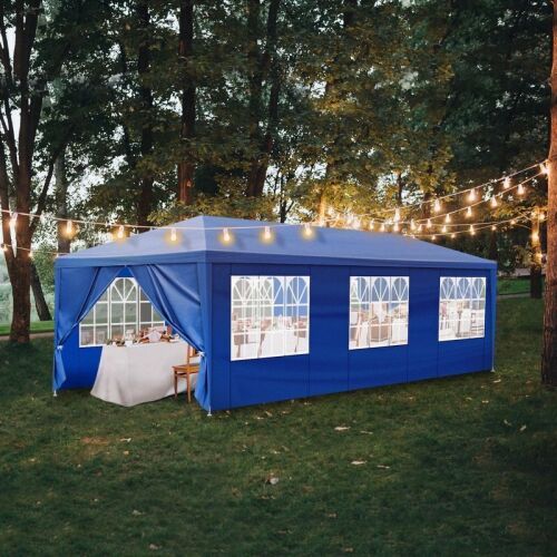 10' x 30' Canopy Tent with 8 Sides Blue