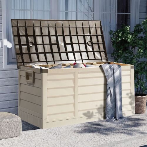Collapsible 75gal Outdoor Plastic Storage Deck Box